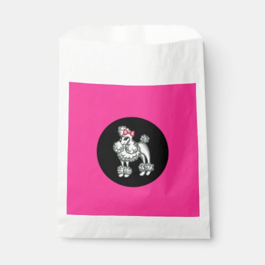 Retro Fifties Poodle Gastgeschenk Goodie Bags Geschenktütchen (Vorderseite)