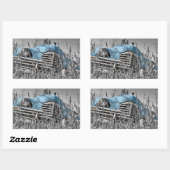 Retro Fifties Verschwunden Automobilantik Rechteckiger Aufkleber (Blatt)