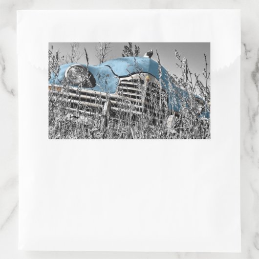 Retro Fifties Verschwunden Automobilantik Rechteckiger Aufkleber (Tasche)