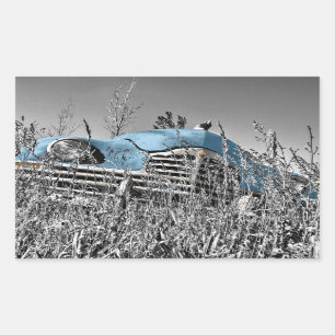 Retro Fifties Verschwunden Automobilantik Rechteckiger Aufkleber