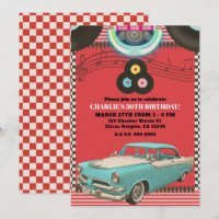 Retro Fifties Vintag Classic Car 50's 50 Party