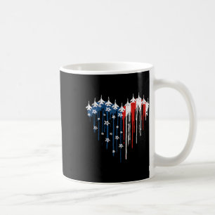 Retro Fighter Jet Airplane Amerikanisches Flaggenh Kaffeetasse