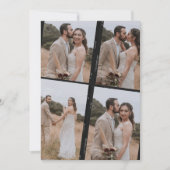Retro Film Foto Wedding Collage Danke Karten (Vorderseite)