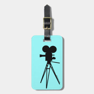 Retro Film-Kamera-Silhouette Gepäckanhänger