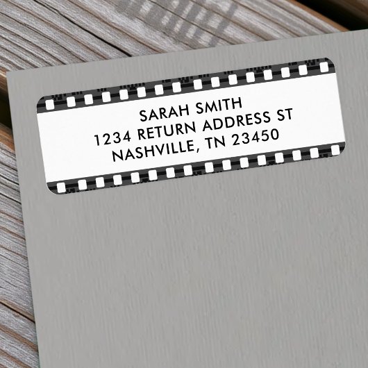 Retro Film Strip Address