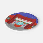 Retro Film-Theater-Papier-Teller Pappteller (Schrägansicht)