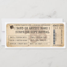 Retro Film Ticket Geschenkenthüllung Gutschein | B