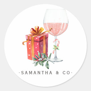 Retro-Film-Weihnachten Runder Aufkleber