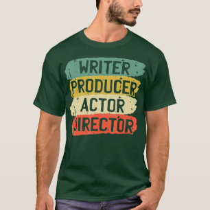 Retro Filmemacher Produzent Schriftsteller Schausp T-Shirt