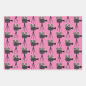 Retro-Filmkamera Geschenkpapier Set (Vorderseite)