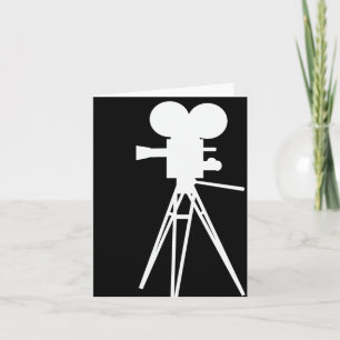 Retro-Filmkamera-Silhouette Karte