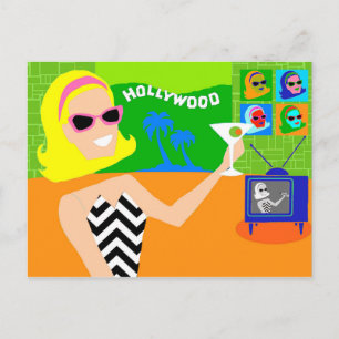 Retro-Filmstar-Postkarte Postkarte