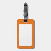 Retro Filmstreifen Bis zu 3 Fotos auf Orange Gepäckanhänger (Rückseite vertikal)