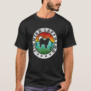 Retro Finnischer Lapphund Retro Hundemama Vater T-Shirt