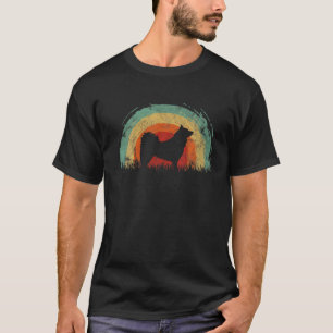 Retro Finnischer Spitz Vintager Regenbogen Männer T-Shirt