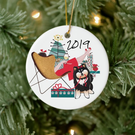RETRO FINNISH LAPPHUND LAPPY 2019 Ornament (Baum)