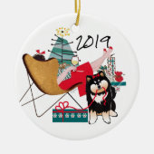 RETRO FINNISH LAPPHUND LAPPY 2019 Ornament (Vorne)