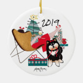 RETRO FINNISH LAPPHUND LAPPY 2019 Ornament (Hinten)