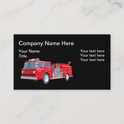 Retro Fire Motor Theme Visitenkarten Visitenkarte (Vorderseite)