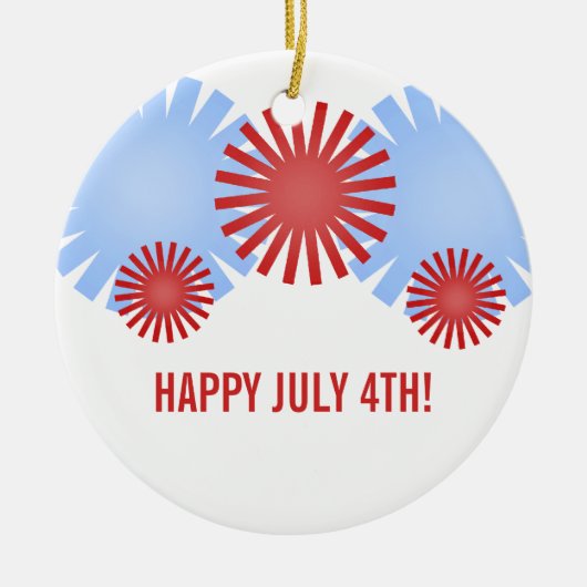 Retro Fireworks Customizable Ornament (Vorne)