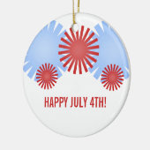 Retro Fireworks Customizable Ornament (Links)