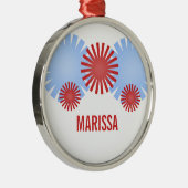 Retro Fireworks Premium Round Ornament (Rechts)