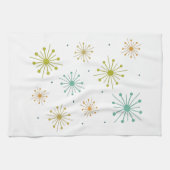 Retro Fireworks Sternexplosionen farbenfrohe Mitte Geschirrtuch (Horizontal)