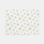 Retro Fireworks Sternexplosionen Mid Century Patte Fleecedecke (Vorderseite (Horizontal))