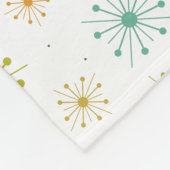 Retro Fireworks Sternexplosionen Mid Century Patte Fleecedecke (Ecke)