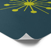 Retro Fireworks-Sternexplosionen über das dunkle b Poster (Ecke)