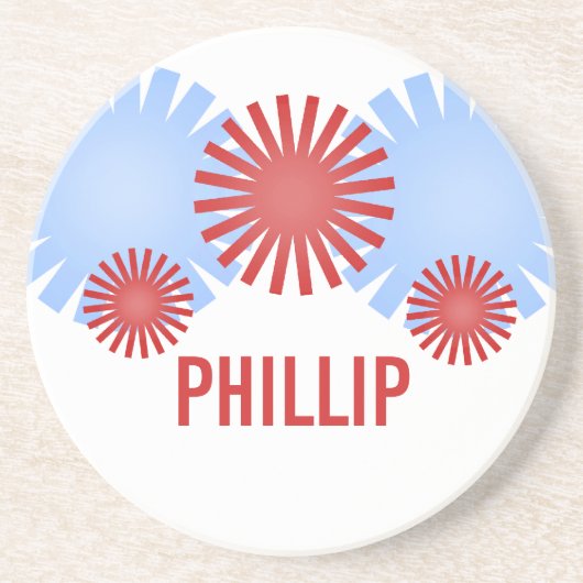 Retro Fireworks-Untersetzer Getränkeuntersetzer (Vorne)