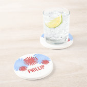 Retro Fireworks-Untersetzer Getränkeuntersetzer (Seite)