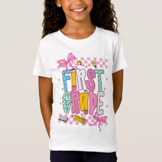 Retro First Grade T-Shirt (Vorderseite)