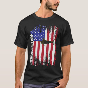 Retro-Fischerei Geboren für Fische Männer Frauen S T-Shirt