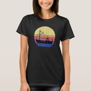 Retro-Fischereitrawler-Bekleidung Fischer Boot T-Shirt