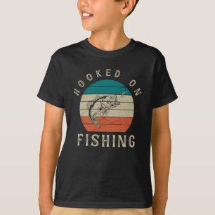 Retro-Fischzucht-Hakenpuppe Funny Bass Fishing T-Shirt