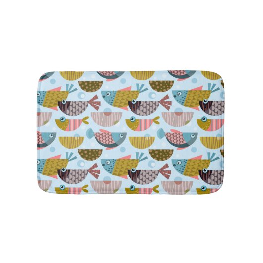 Retro Fish Badematte (Vorderseite)
