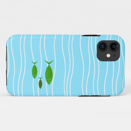 Retro Fish Case-Mate iPhone Case (Rückseite (Horizontal))