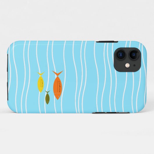 Retro Fish Case-Mate iPhone Hülle (Rückseite (Horizontal))
