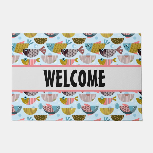 Retro Fish Fußmatte (Vorderseite)