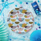 Retro Fish Pappteller (Party)