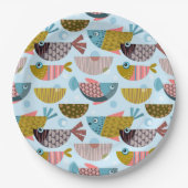 Retro Fish Pappteller (Vorderseite)