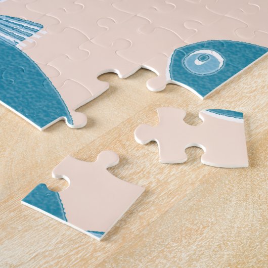 Retro Fish: Risograph Style Pattern Puzzle (Seite)