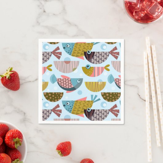 Retro Fish Serviette (Beispiel)