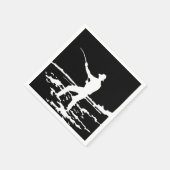 Retro Fisherman-Silhouette Serviette (Ecke)