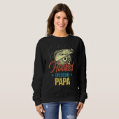 Retro Fishing Hooked On Being Papa For Men Sweatshirt (Vorne ganz)
