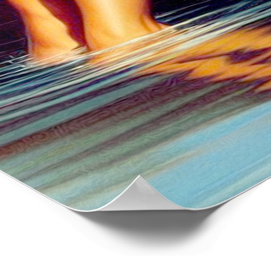 Retro FIshing Illustration Poster (Ecke)