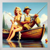 Retro FIshing Illustration Poster (Vorne)