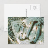 Retro Fishing Net und Foreut Postcard Postkarte (Vorne/Hinten)