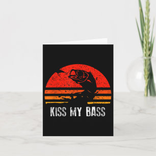 Retro Fishing Shirt Kiss mein Vintages Geschenk Karte